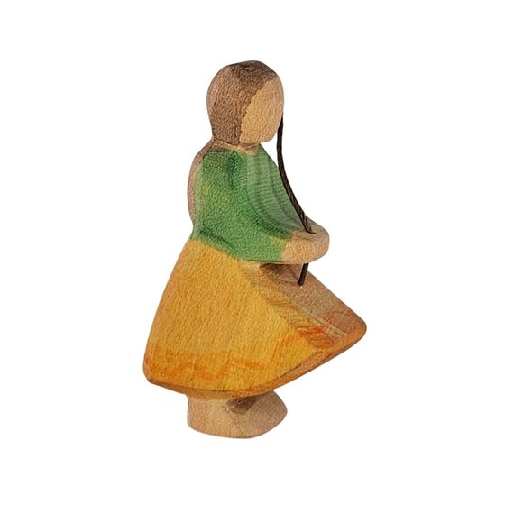 Vintage Ostheimer Goose Girl Wood Carving Germany - Picture 1 of 8